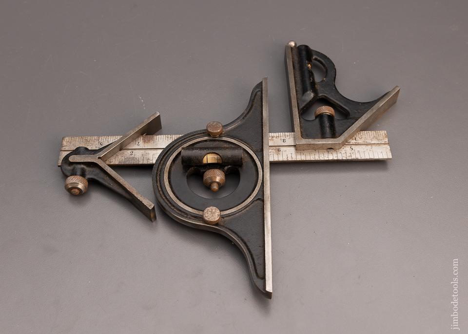 MILLERS FALLS 9 Inch Combination Square, Protractor, Center Finder - 100243