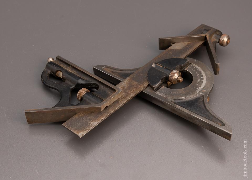 MILLERS FALLS 9 Inch Combination Square, Protractor, Center Finder - 100243