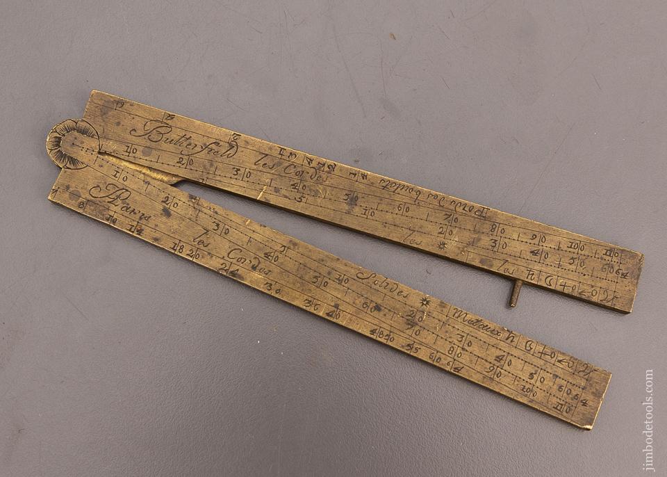 Stunning 17th Century French Brass Sector Rule signed Butterfield Paris ca. 1680-1724 - EXCELSIOR 100302