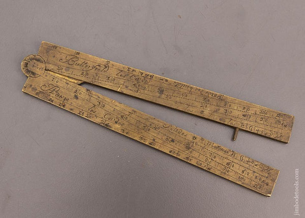 Stunning 17th Century French Brass Sector Rule signed Butterfield Paris ca. 1680-1724 - EXCELSIOR 100302