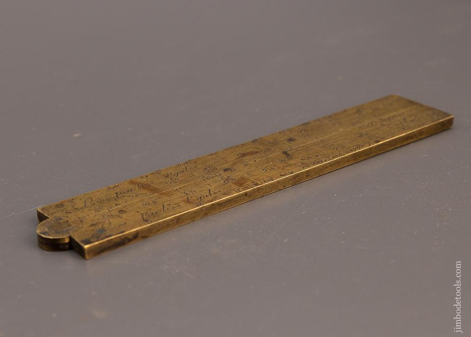 Stunning 17th Century French Brass Sector Rule signed Butterfield Paris ca. 1680-1724 - EXCELSIOR 100302