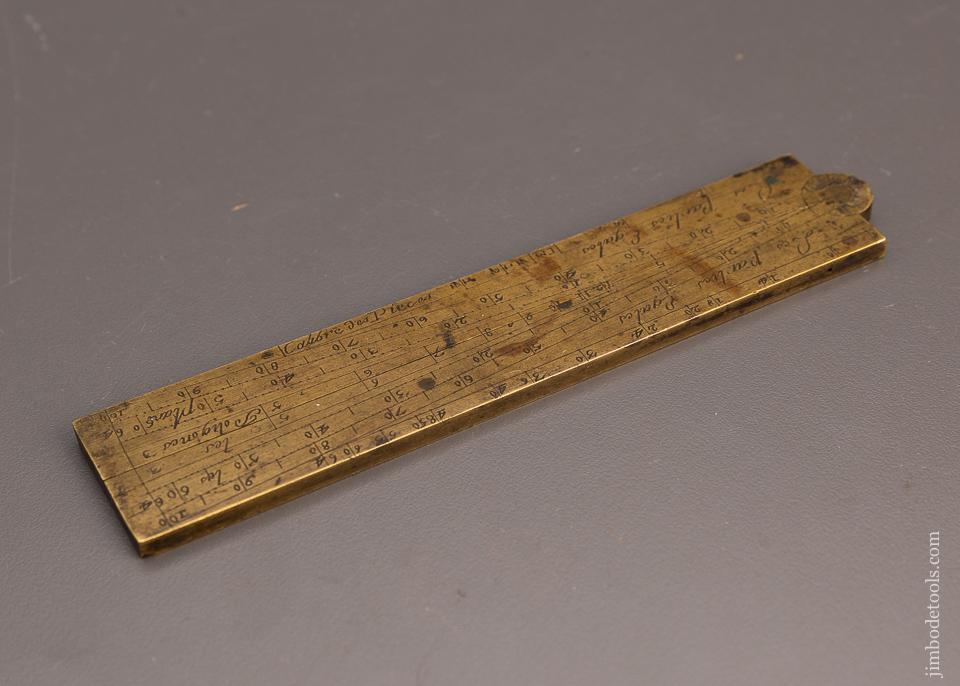 Stunning 17th Century French Brass Sector Rule signed Butterfield Paris ca. 1680-1724 - EXCELSIOR 100302