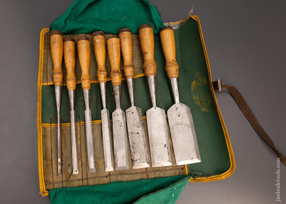 Set of 8 GREENLEE Chisels in Roll - 100329