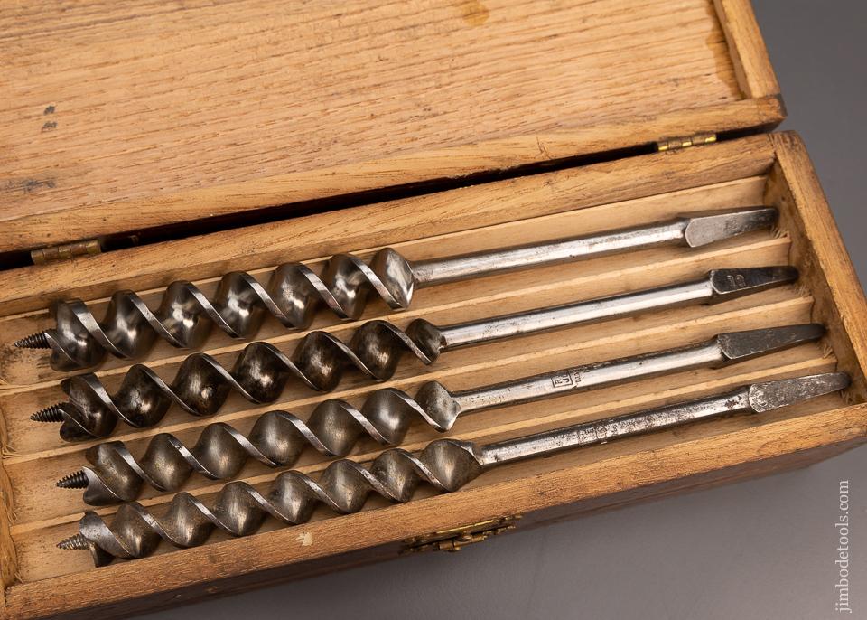 Good User Complete Set of 13 RUSSELL JENNINGS Auger Bits in Original Three Tiered Box - 100428