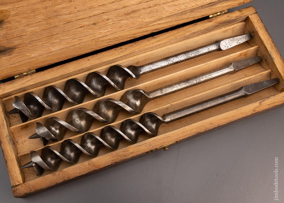 Good User Complete Set of 13 RUSSELL JENNINGS Auger Bits in Original Three Tiered Box - 100428