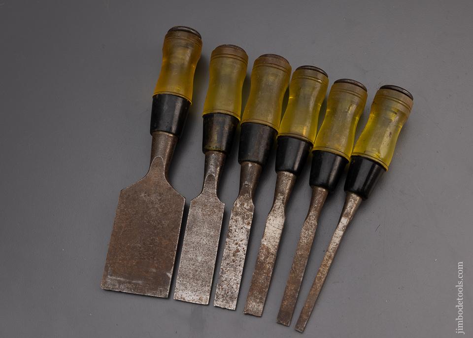 Set of 6 STANLEY No. 60 Chisels 1/4 to 2 Inch - 100512