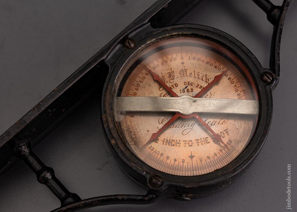 Fantastic MELICK PATENT Inclinometer Level with Gold Pinstripes - 100659