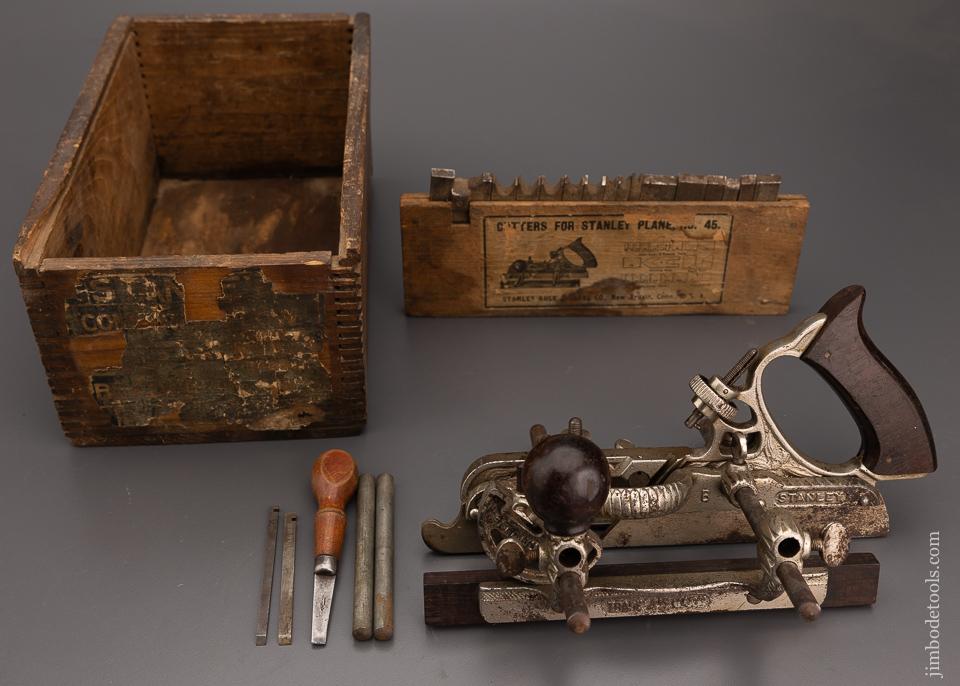 Good User STANLEY No. 45 Combination Plane with 17 Cutters - 100693