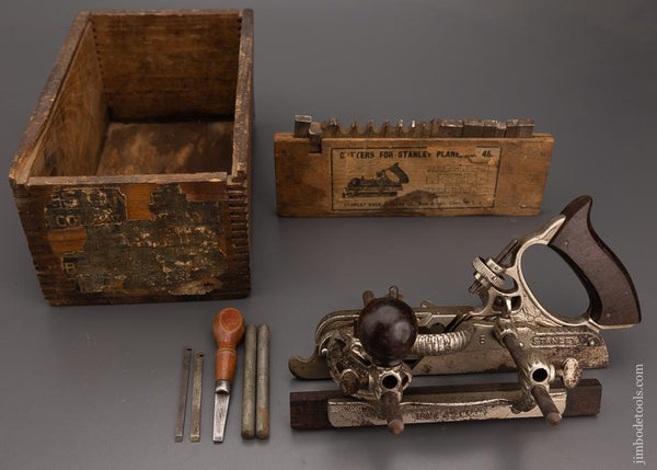 Good User STANLEY No. 45 Combination Plane with 17 Cutters - 100693