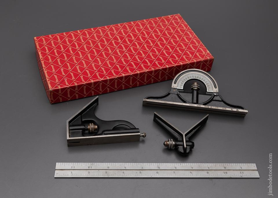 STARRETT No. C434-12-4R Satin Chrome Combination Set Mint in Box - 100723