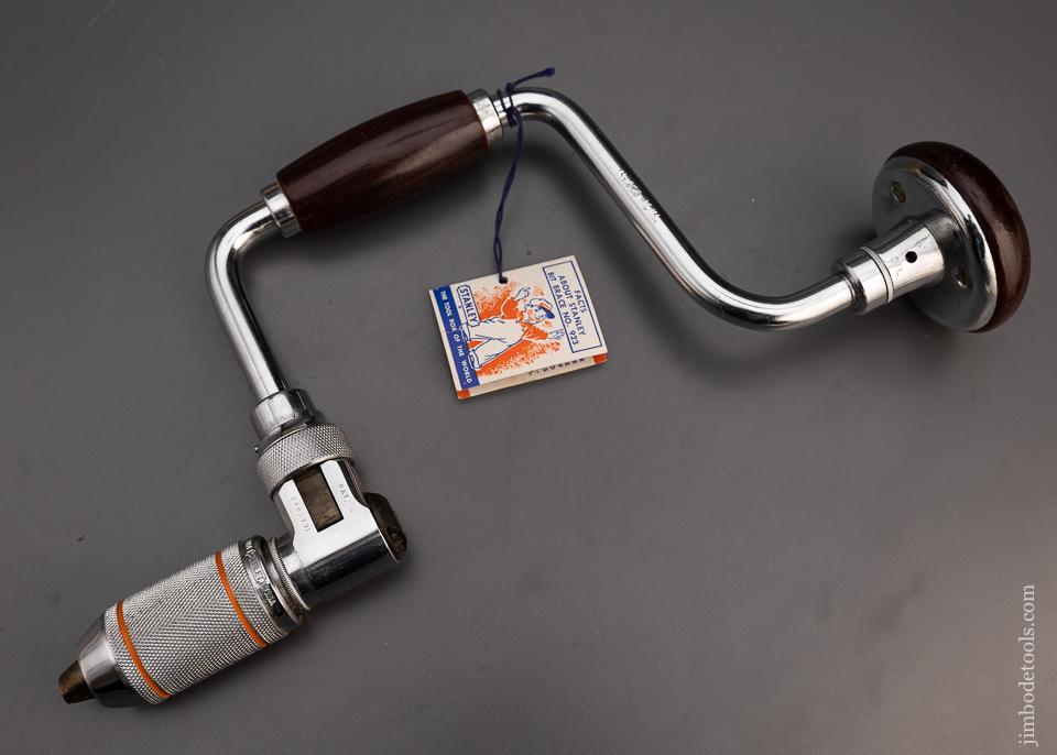 10 Inch STANLEY No. 923 Bit Brace Mint in Box with Tag and Decal - 100753