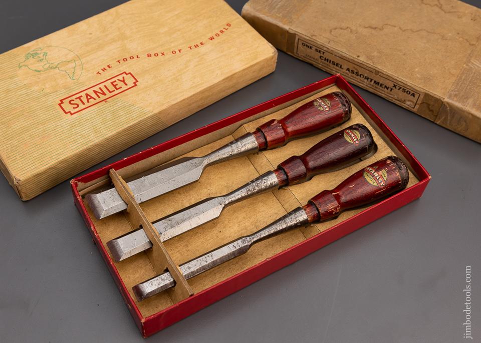 STANLEY No. X750A Chisel Set Near Mint in Box - 100761