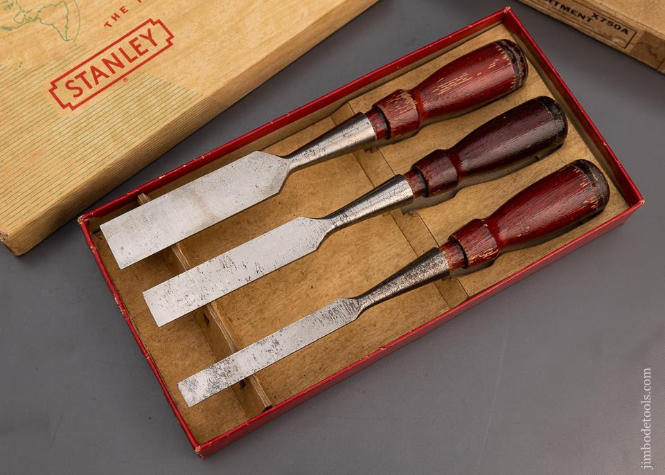 STANLEY No. X750A Chisel Set Near Mint in Box - 100761