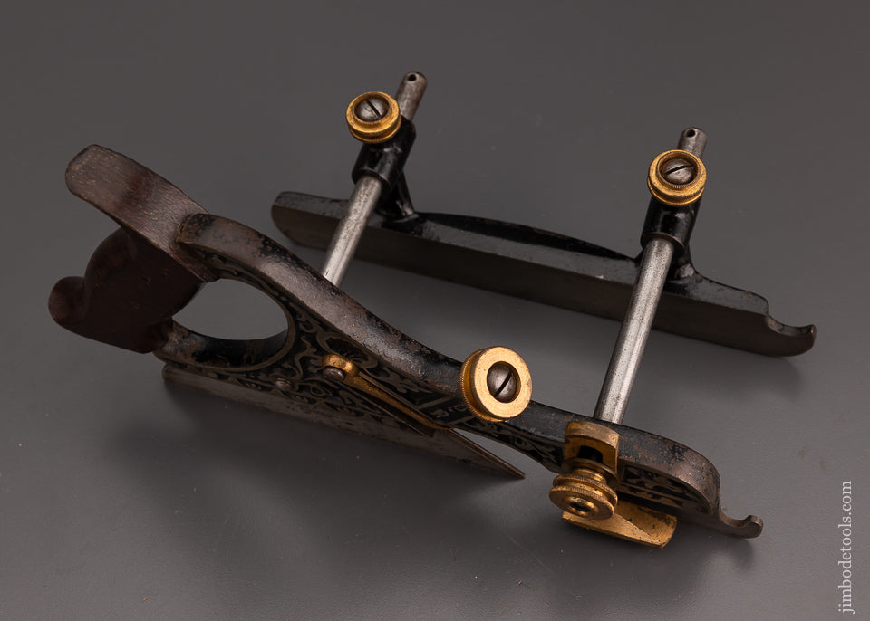 Gorgeous Ornate STANLEY MILLERS PATENT Plow Plane with Set of Irons - 100768 - AS OF DEC 3