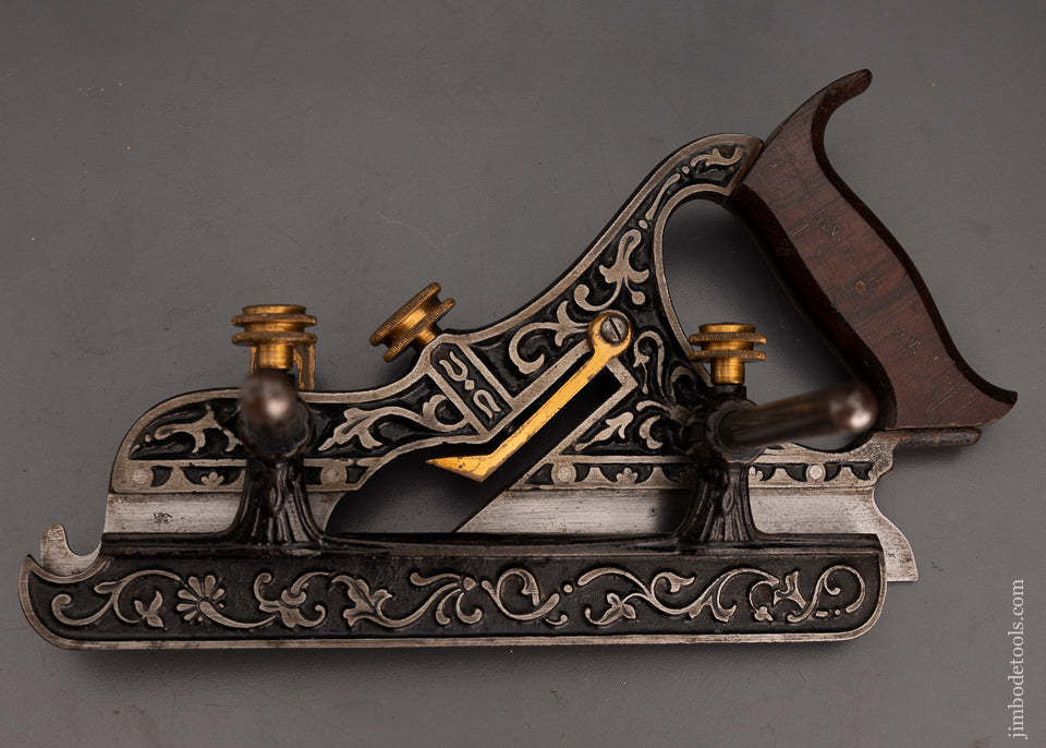 Gorgeous Ornate STANLEY MILLERS PATENT Plow Plane with Set of Irons - 100768 - AS OF DEC 3