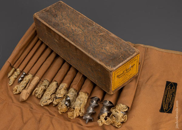 Set of RUSSELL JENNINGS Auger Bits in Canvas Roll Mint in Box - 100792