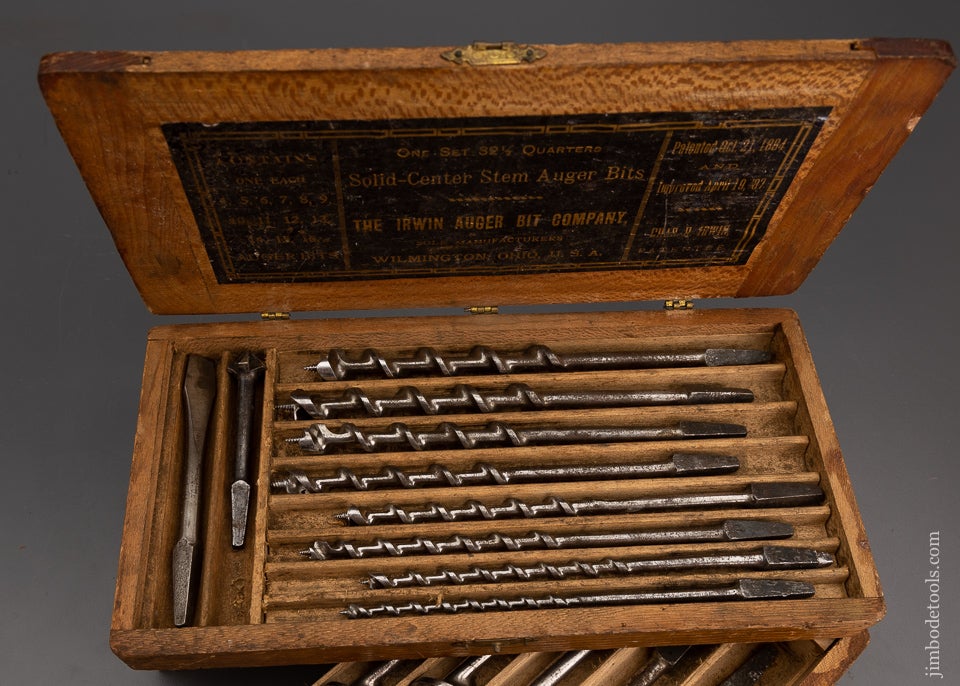 One Set 32 1/2 Quarters Solid-Center Stem Auger Bits IRWIN - 100794