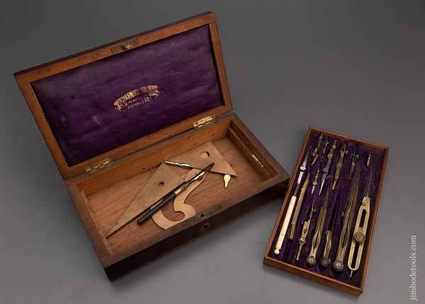 Drafting Set in Rosewood Box - 100802