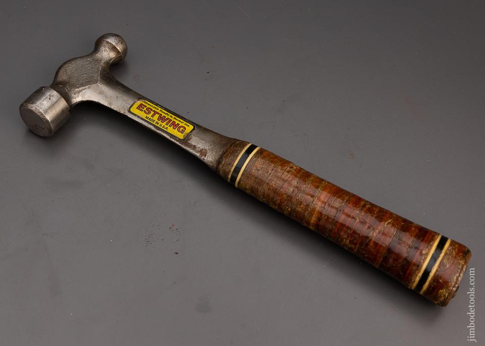 Rare 12 Ounce ESTWING Leather Ball Peen Hammer with Label - 100810