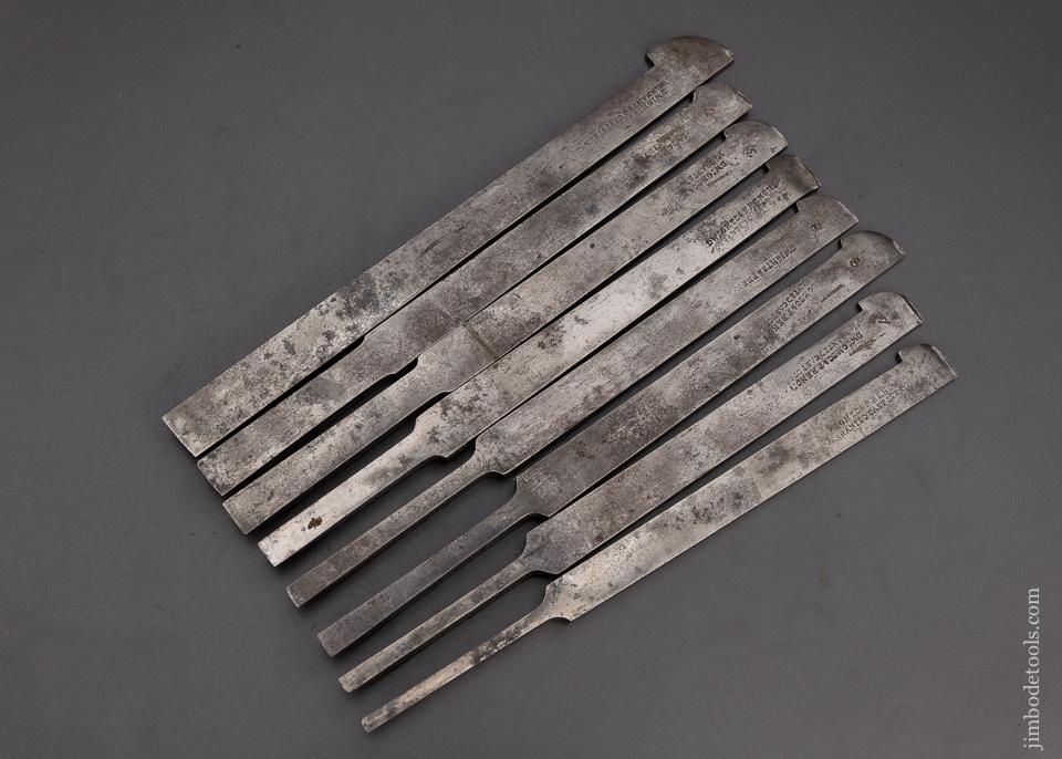 Set of 8 Plow Plane Irons by DWIGHTS & FRENCH - 100882