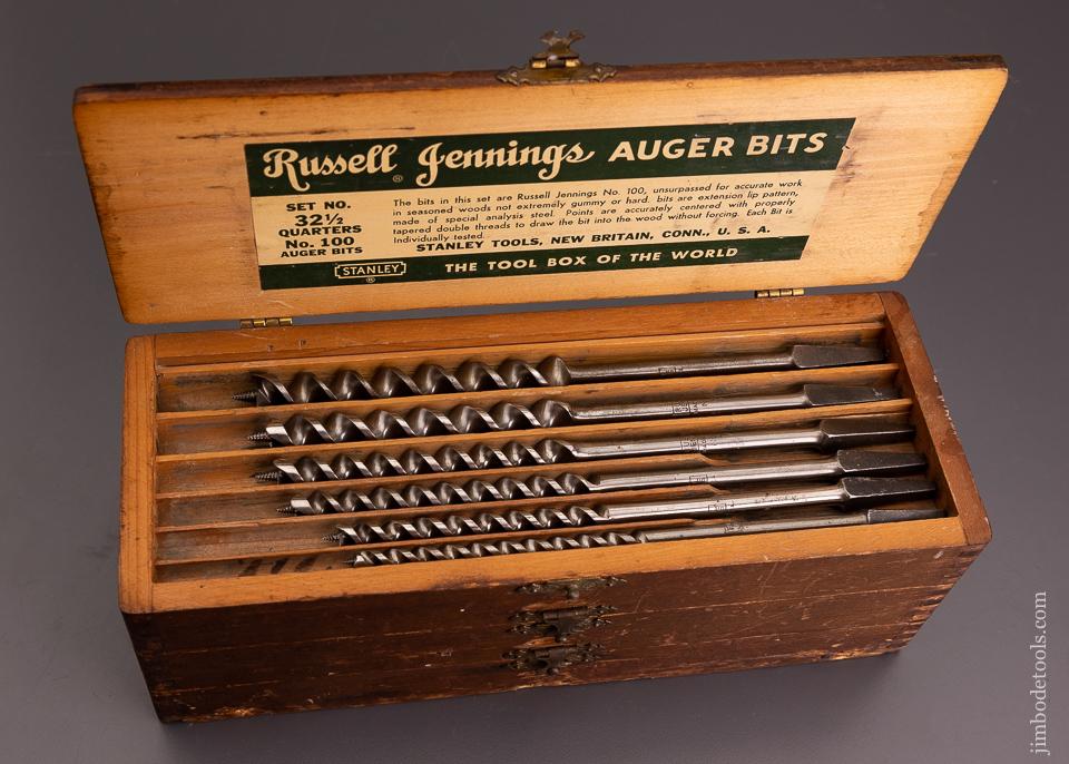 Complete Set of 13 RUSSELL JENNINGS Auger Bits in Original Three Tiered Box - 100956