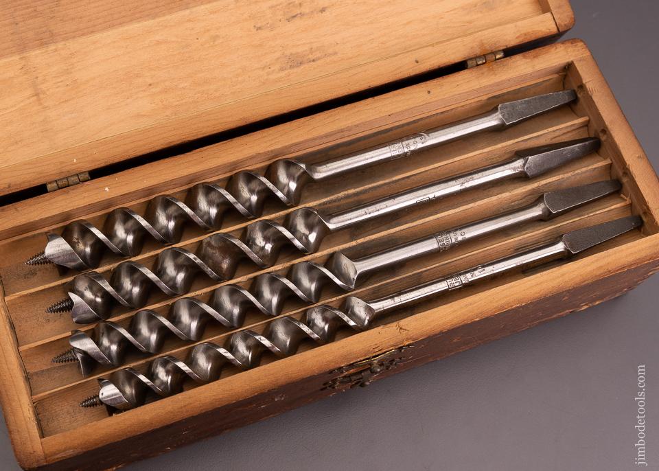 Complete Set of 13 RUSSELL JENNINGS Auger Bits in Original Three Tiered Box - 100956