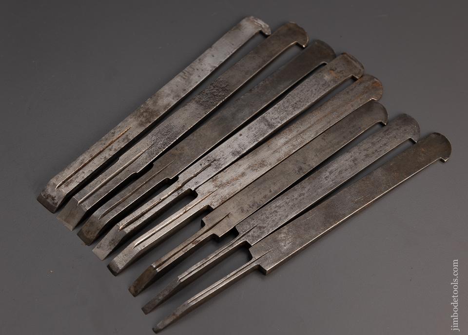Set of 8 Plow Plane Irons BUTCHER - 100977