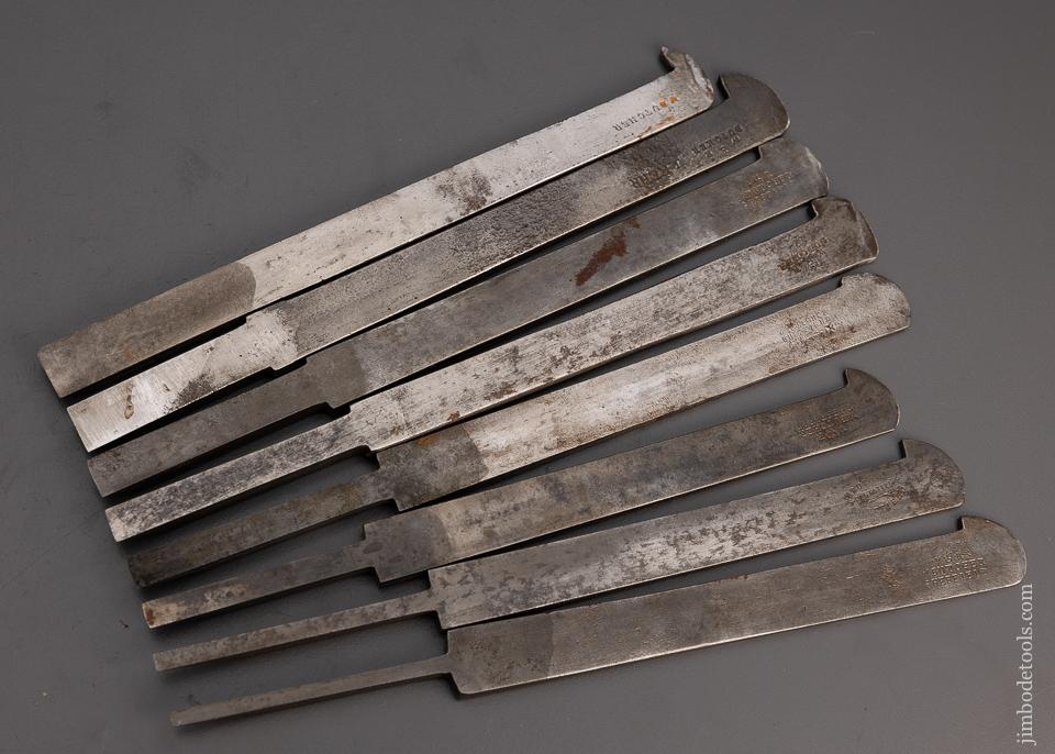 Set of 8 Plow Plane Irons BUTCHER - 100977