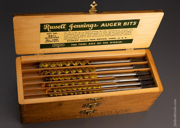 Complete Set of 13 RUSSELL JENNINGS Auger Bits Mint in Original Three Tiered Box - 100998