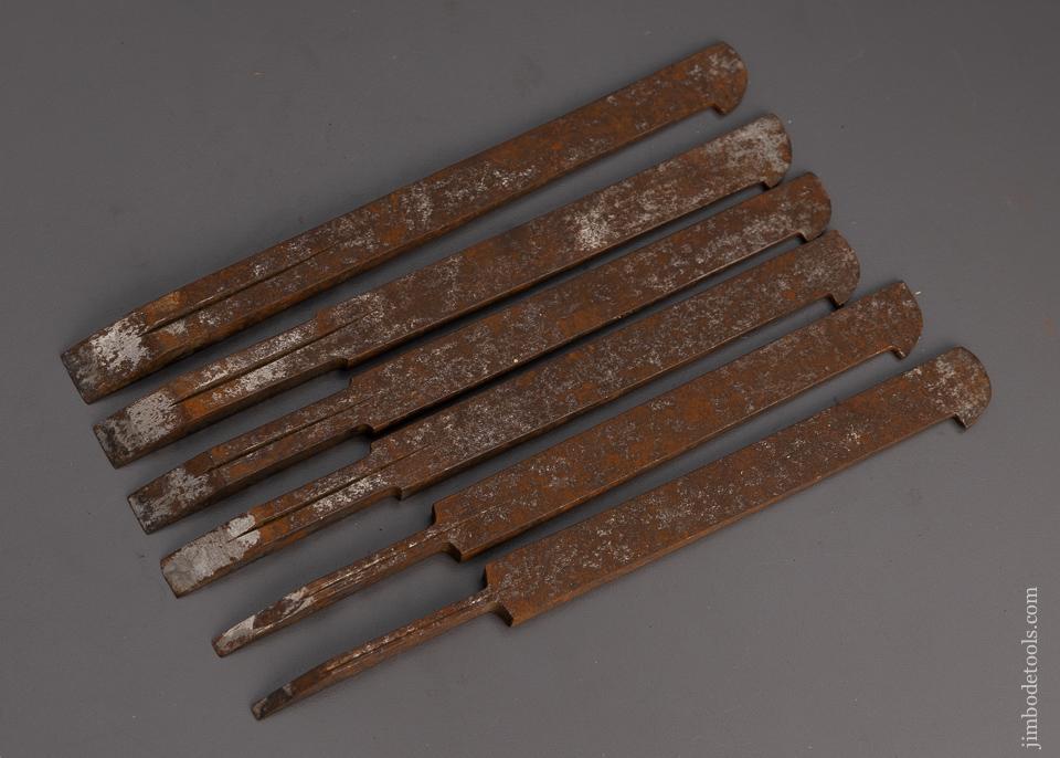 Set of 6 Plow Plane Irons MOULSON BROS. - 101007