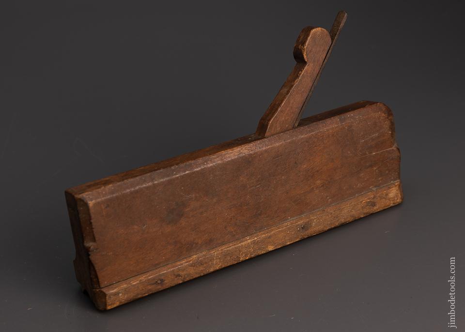 RARE Left-handed Configuration E. CLARK MIDDLEBORO circa 1790 TEN inch Yellow Birch Molding Plane FINE & ORIGINAL - 101010