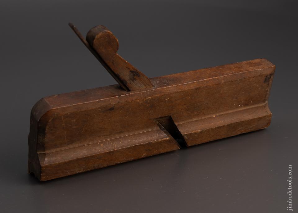 RARE Left-handed Configuration E. CLARK MIDDLEBORO circa 1790 TEN inch Yellow Birch Molding Plane FINE & ORIGINAL - 101010