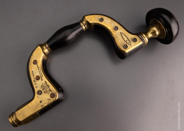 Lovely ROB’T. MARPLES Ebony & Brass Ultimatum Bit Brace - 101021