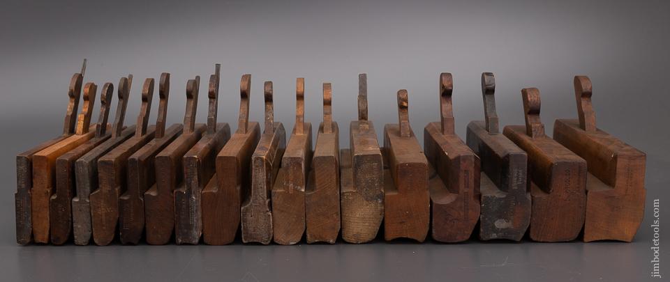 Complete Good User Set of 18 Hollows & Rounds Molding Planes - 101026