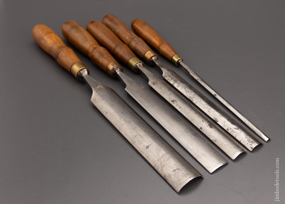 Set of 5 BUCK BROS. Paring Gouges - 101049