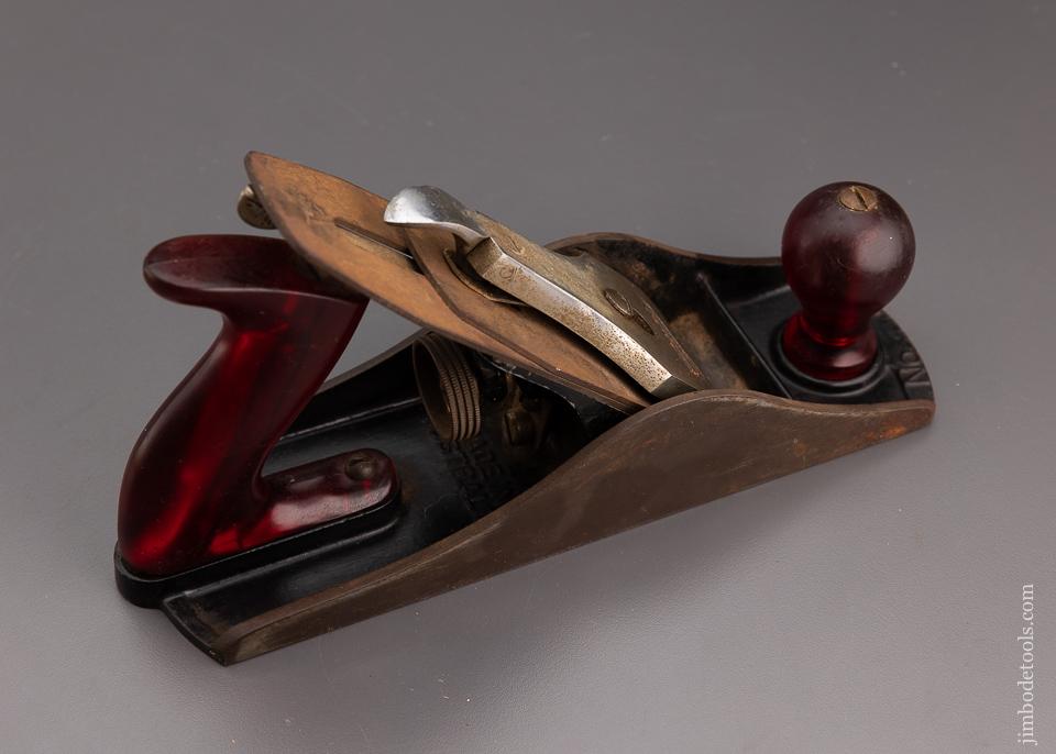 Rare No. 4 1/2 Size Jumbo Smooth Plane TURNER AUSTRALIA No. 4 1/2 with Red Permaloid Handles -  101080