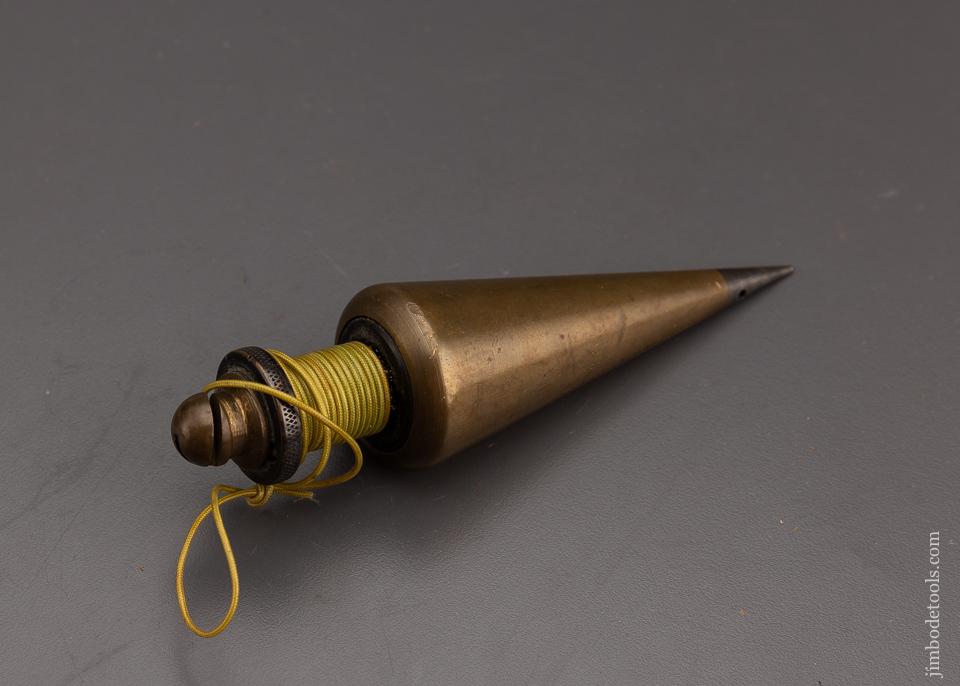 RARE Sixteen ounce SUVERKROP May 10, 1949 Patent No. 9 Integral Reel Micro Plumb Bob - 101133