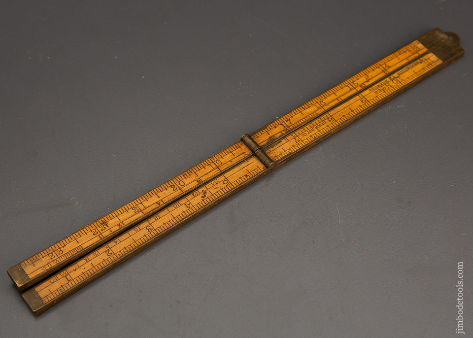 Extra Fine UPSON NUT CO. No. 62 2 Foot 4 Fold Boxwood Rule - 101146