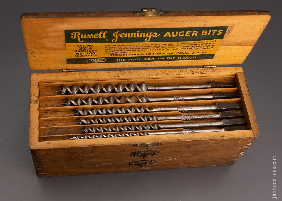 Complete Set of 13 RUSSELL JENNINGS Auger Bits in Original Three Tiered Box - 101151