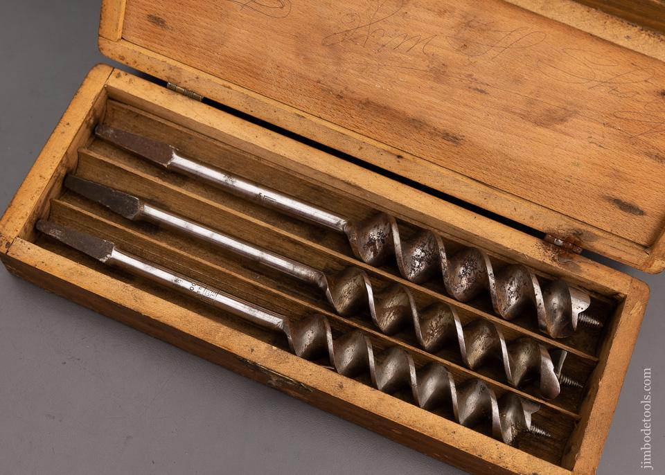Complete Set of 13 RUSSELL JENNINGS Auger Bits in Original Three Tiered Box - 101151
