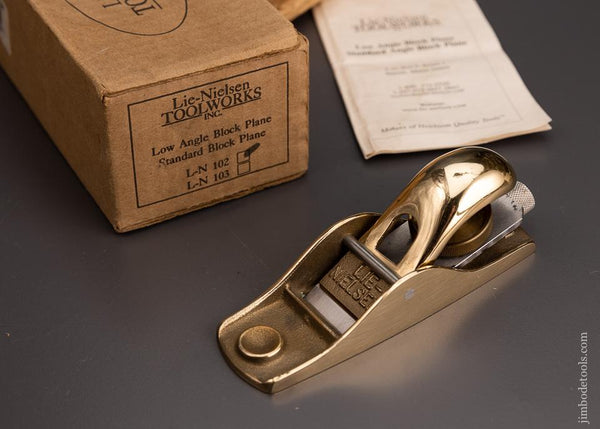 LIE NIELSEN L-N 102 Low Angle Block Plane Mint in Box - 101223