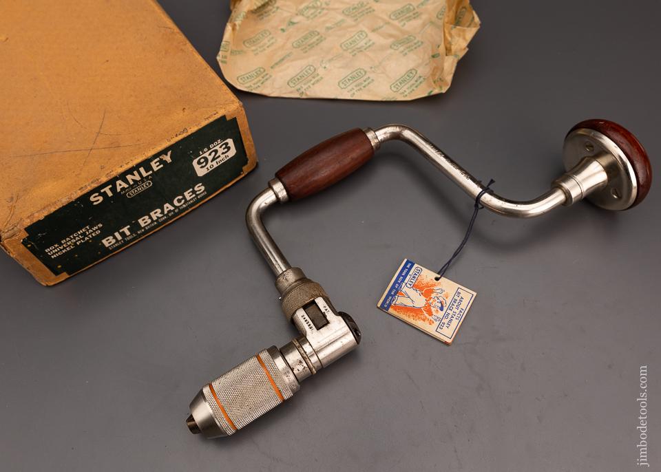 Stanley No. 923 Ten Inch Bit Brace Near Mint in Box - 101227