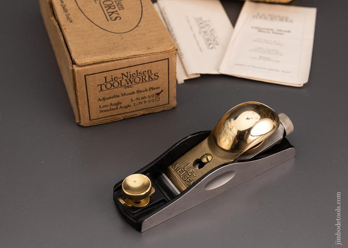 LIE NIELSEN L-N 60 1/2 Adjustable Mouth Block Plane in Box 101230