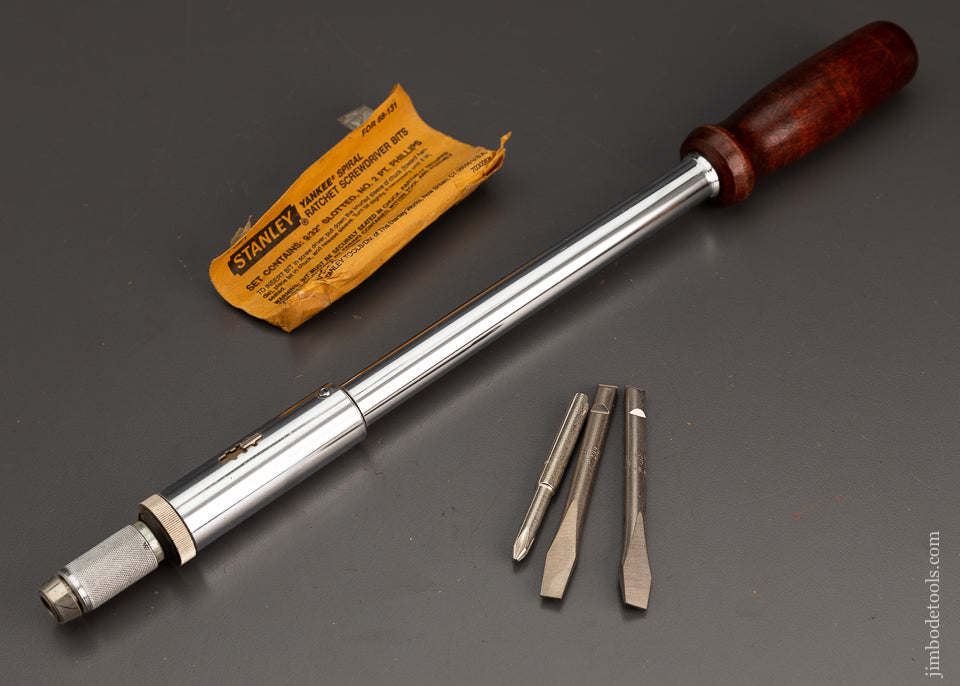 STANLEY YANKEE No. 131A Ratchet Screwdriver Mint with Bits - 101252