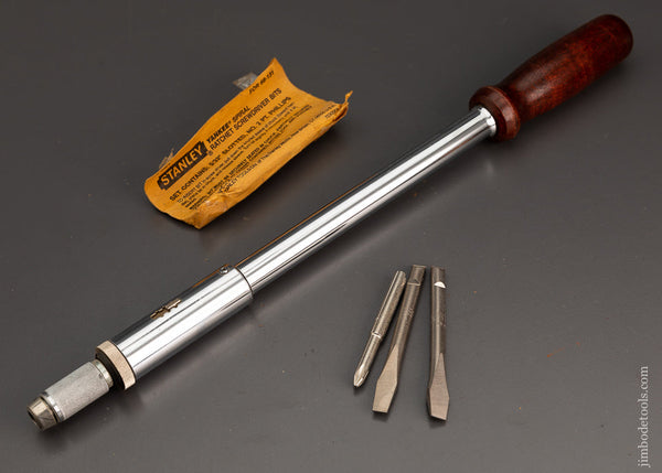 STANLEY YANKEE No. 131A Ratchet Screwdriver Mint with Bits - 101252