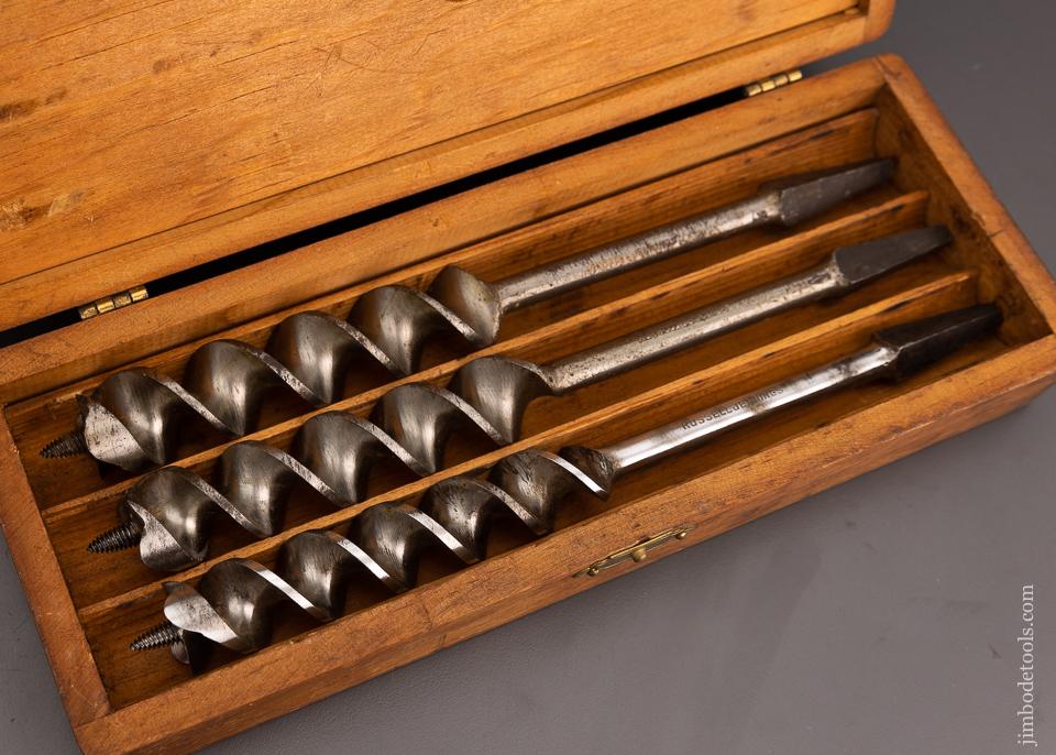 Fine Complete Set of 13 RUSSELL JENNINGS Auger Bits in Original Three Tiered Box - 101287