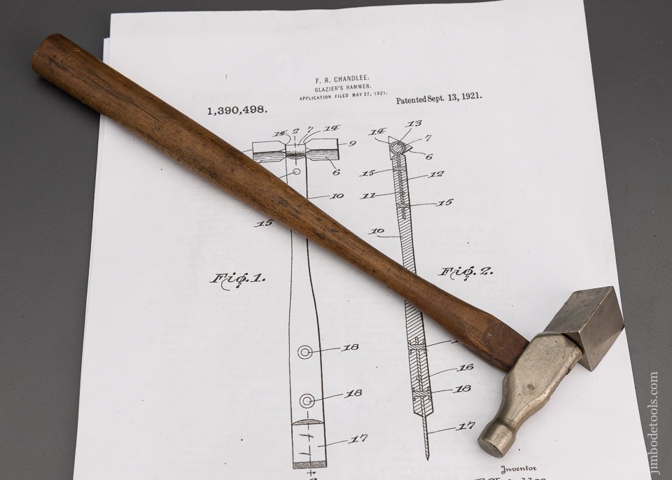 Patented 1921 Glazier’s Hammer CHANDEE - 101331