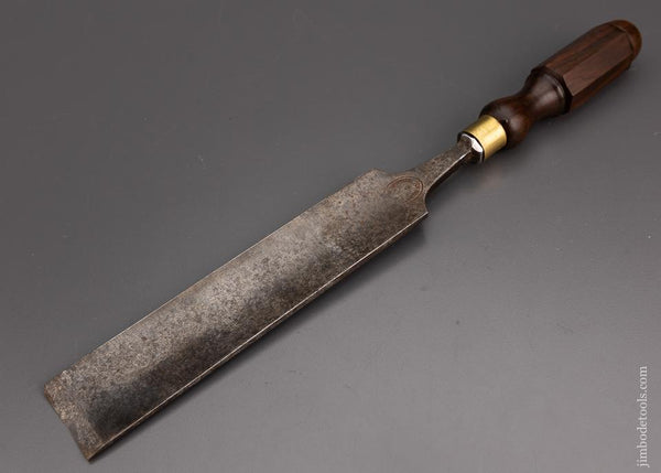 Impressive 2 Inch D.R. BARTON Paring Gouge 16 1/2 Inches Long Rosewood Handle - 101364