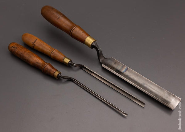 3 BUCK BROS. Crank Neck Paring Gouges - 101408