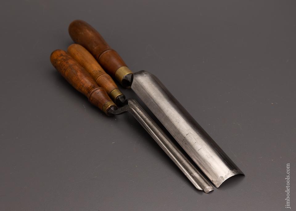 3 BUCK BROS. Crank Neck Paring Gouges - 101408